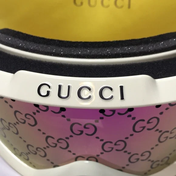 New Authentic Gucci GG Logo Ski/Snow Goggles Pink Iridescent Lens – New in Box - Picture 7 of 14